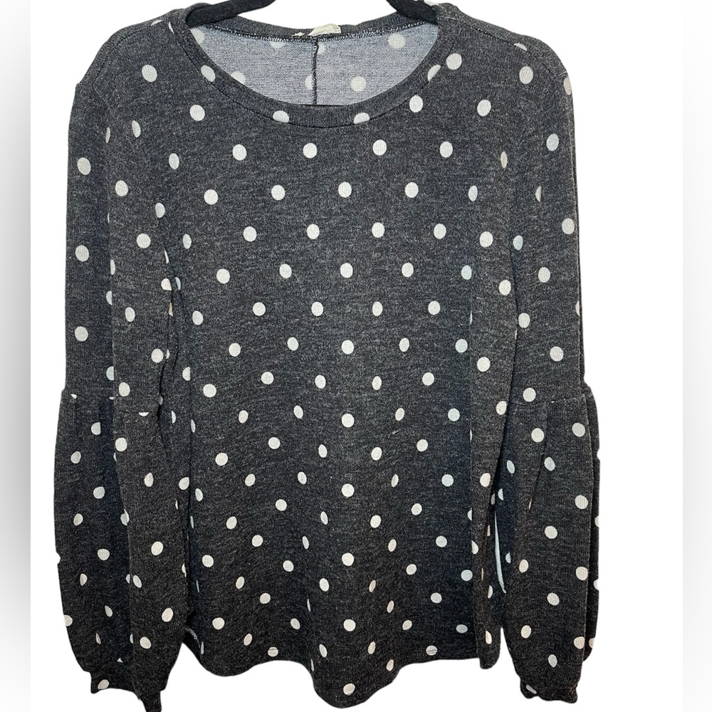 Brittany Black polka dot balloon top size M/L